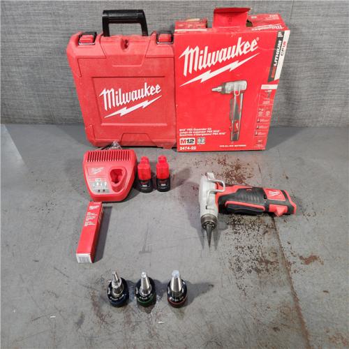 HOUSTON LOCATION - AS-IS M12 12-Volt Lithium-Ion Cordless PEX Expansion Tool Kit with (2) 1.5 Ah Batteries, (3) Expansion Heads and Hard Case