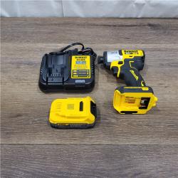 AS-IS DEWALT 20V MAX XR Lithium-Ion Brushless Cordless 1/4 3-Speed Impact Driver Kit