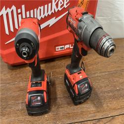 AS-IS Milwaukee M18 FUEL 18V Lithium-Ion Brushless Cordless Hammer Drill and Impact Driver Combo Kit (2-Tool) with 2 Batteries