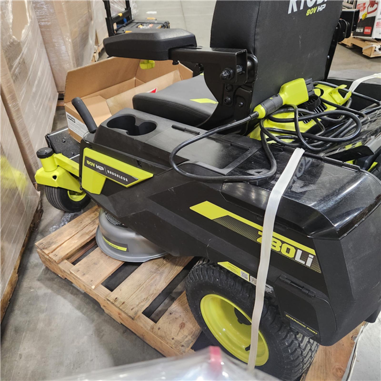 Dallas Location - As-Is RYOBI 80V HP Brushless 30 in. Battery Riding Mower with (2) 80V 10 Ah Batteries and Charger