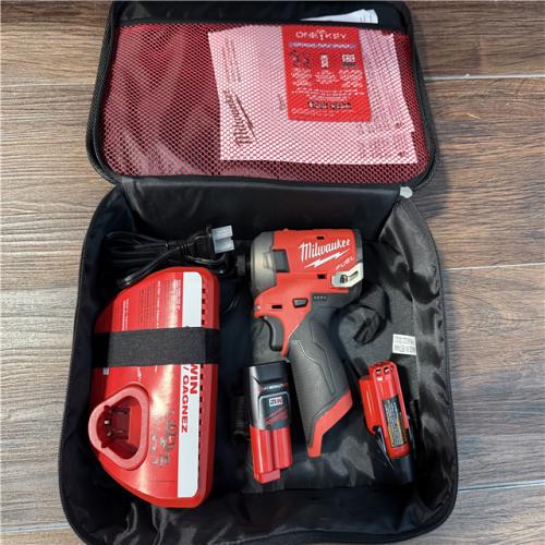 California AS-IS Milwaukee Surge 1/4 Hex Hydraulic Driver Kit, includes (2 batteries, charger & bag