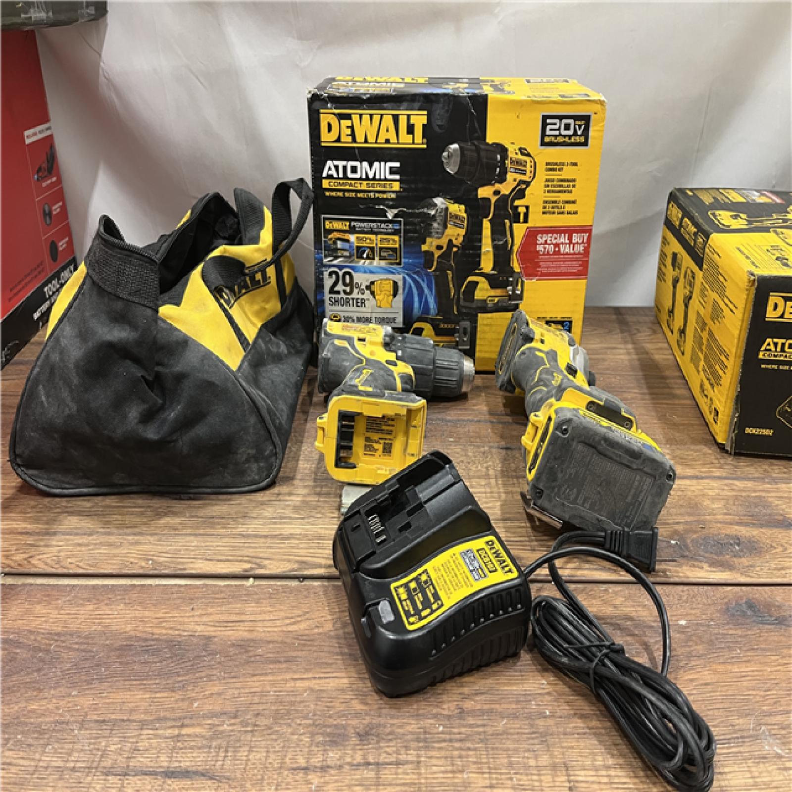 AS-IS DEWALT 20V MAX Lithium-Ion Brushless Cordless 2 Tool Combo Kit