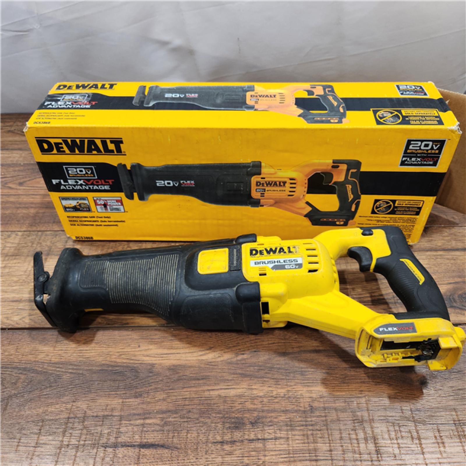 AS-IS DeWalt 20V MAX Lithium Ion Cordless Brushless Reciprocating Saw with FLEXVOLT ADVANTAGE (Tool Only)