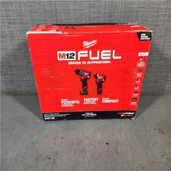 HOUSTON LOCATION - AS-IS (APPEARS LIKE NEW) Milwaukee 3497-22 12V Brushless Hammer Drill and Impact Driver Combo Kit