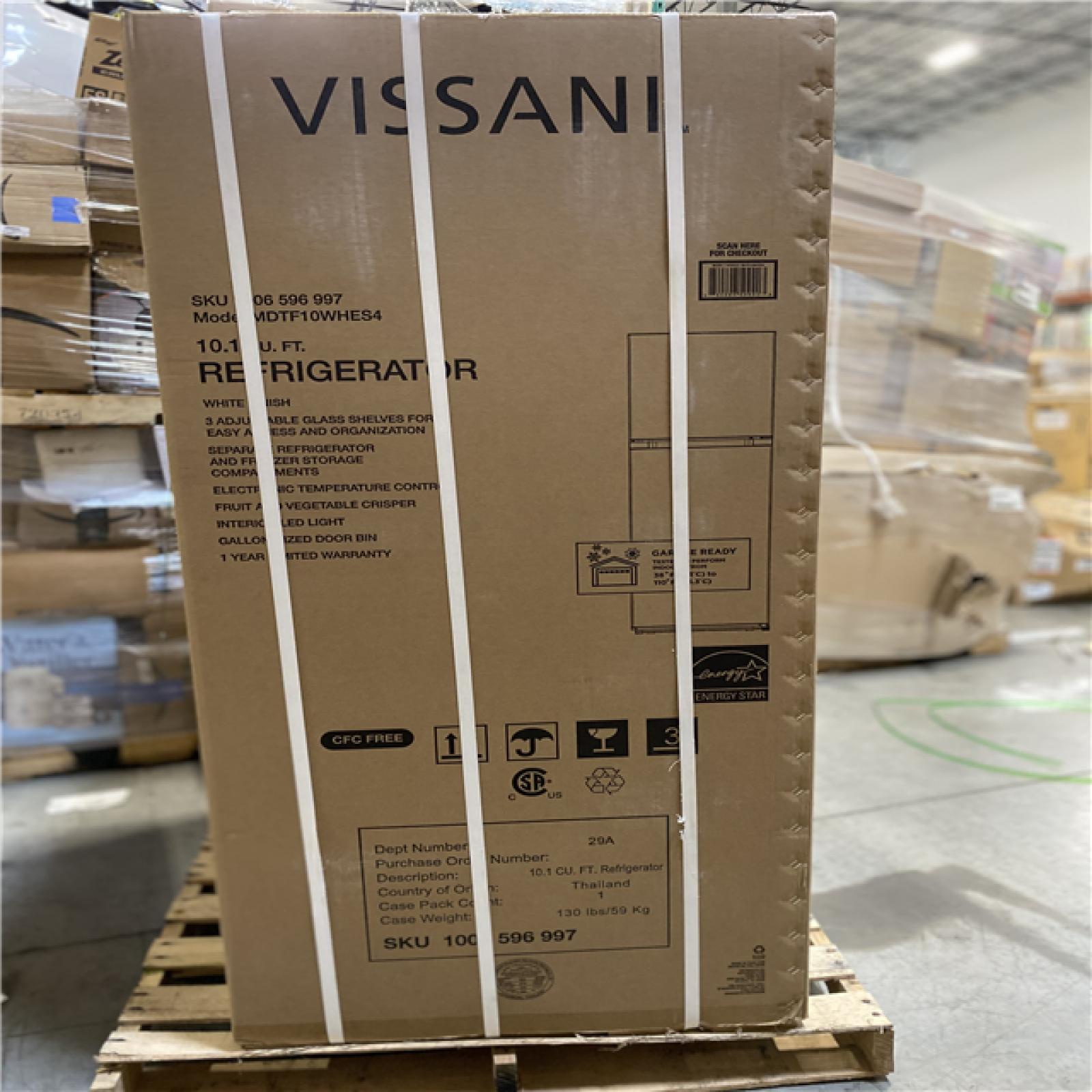 DALLAS LOCATION - VISSANI 10.1 REFRIGERATOR PALLET - (2 UNITS)