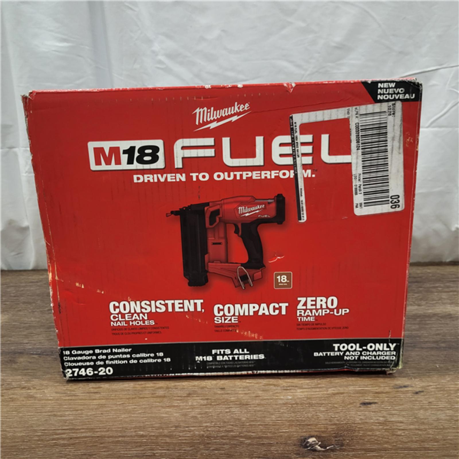 AS-IS Milwaukee M18 Fuel 18V Brushless 18-Gauge Brad Nailer 2746-20 (Bare Tool)