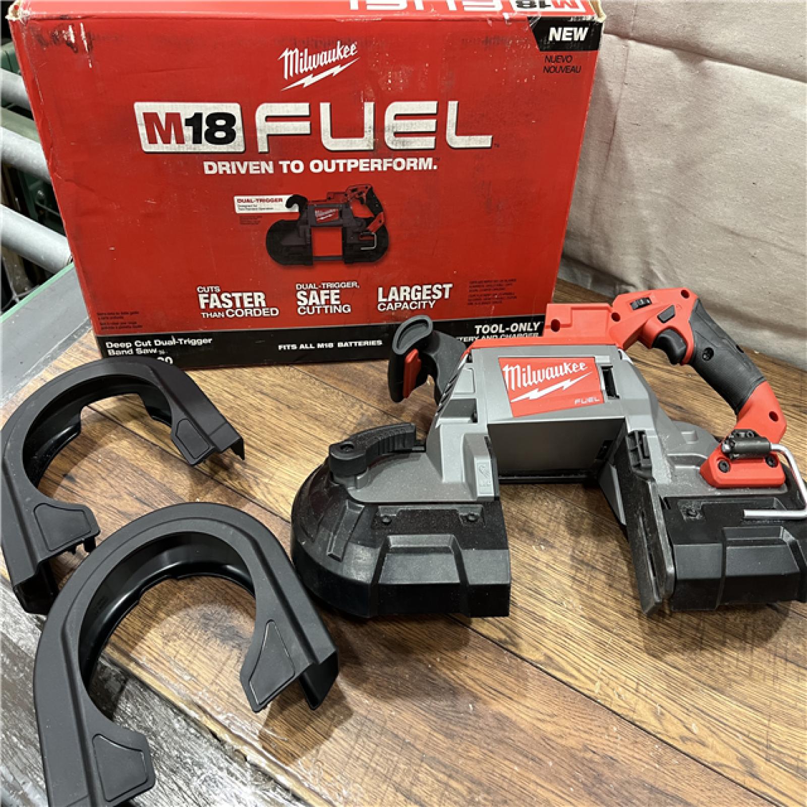 AS-IS Milwaukee M18 FUEL 18-Volt Lithium-Ion Brushless Cordless Deep Cut Dual-Trigger Band Saw (Tool-Only)