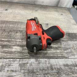 AS-IS MILWAUKEE M12 FUEL 12V Lithium-Ion Brushless Cordless Stubby 3/8 in. Impact Wrench (Tool-Only)