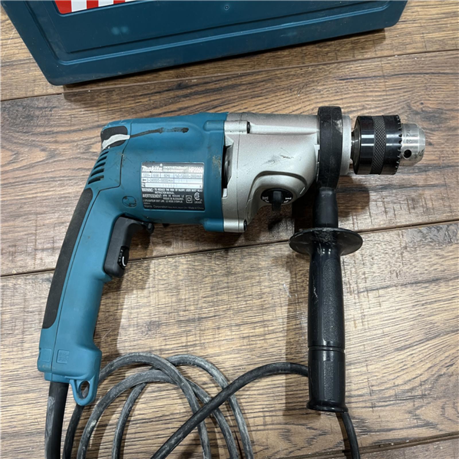 AS-IS Makita Corded Hammer Drill 6.6 Amp 3/4 in Torque Limiter Side Handle Depth Gauge