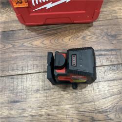 AS-IS MILWAUKEE 100 Ft. REDLITHIUM Lithium-Ion USB Green Rechargeable Cross Line Laser Level with Charger