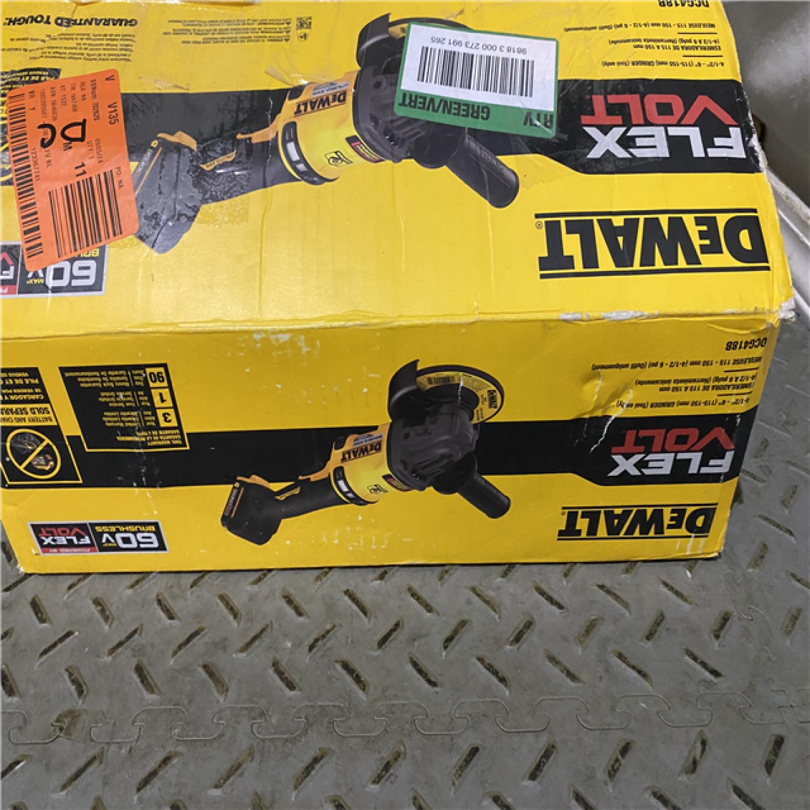 Houston location AS-IS DeWalt FLEXVOLT 60V MAX Cordless Grinder  4.5 - 6   9000 RPM  1 EA (115-DCG418B)