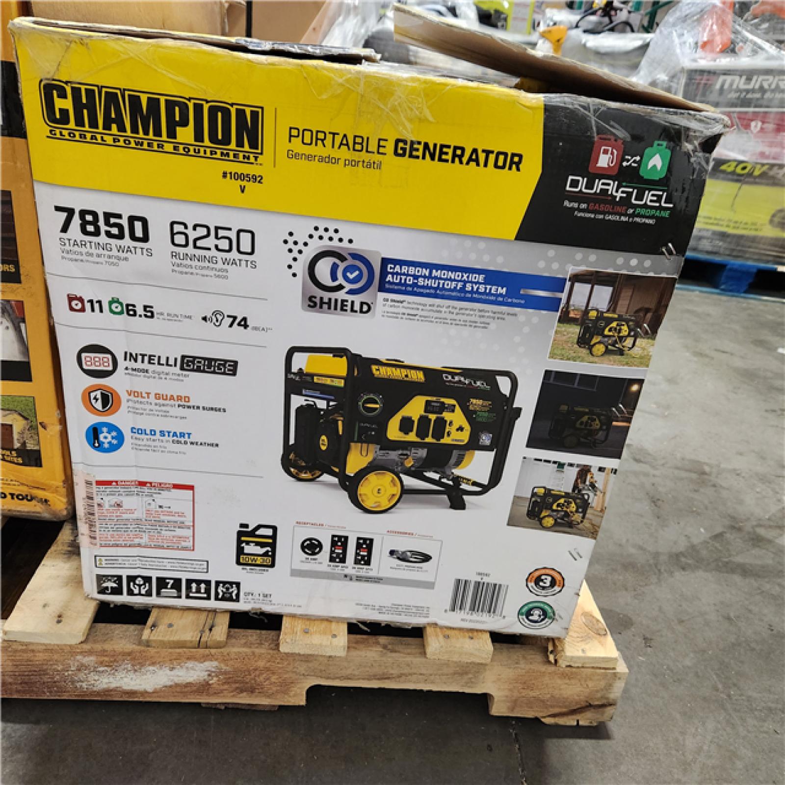 Dallas Location - As-Is Champion Power Equipment 6250W Dual Fuel Generator