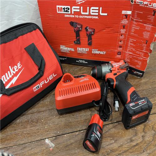 AS-ISMilwaukee 3497-22 12V Brushless Hammer Drill and Impact Driver Combo Kit