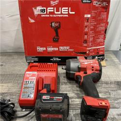 AS-IS Milwaukee M18 1/2 in. Cordless Brushless High Torque Impact Wrench Kit (Battery & Charger)