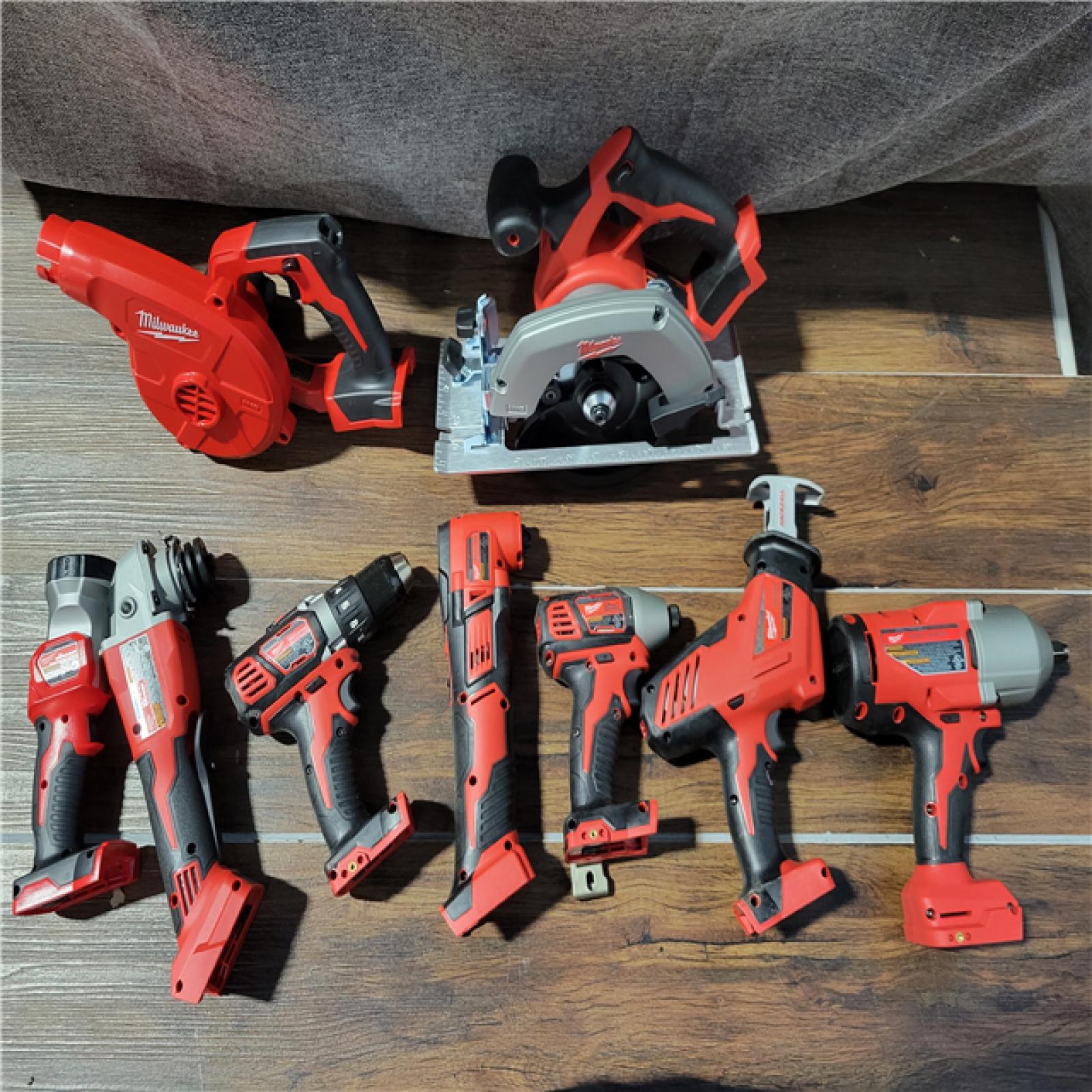 CALIFORNIA AS-IS MILWAUKEE M18 9-TOOL COMBO KIT(BATTERIES AND CHARGER NOT INCLUDED)