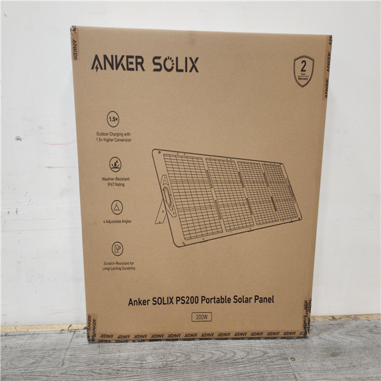 Phoenix Location Sealed Anker SOLIX PS200 Solar Panel with Adjustable Kickstand, 200W Foldable Portable Solar Charger, IP67 Waterproof, 23% Higher Energy Conversion Efficiency, for Camping, RVs, and Blackouts