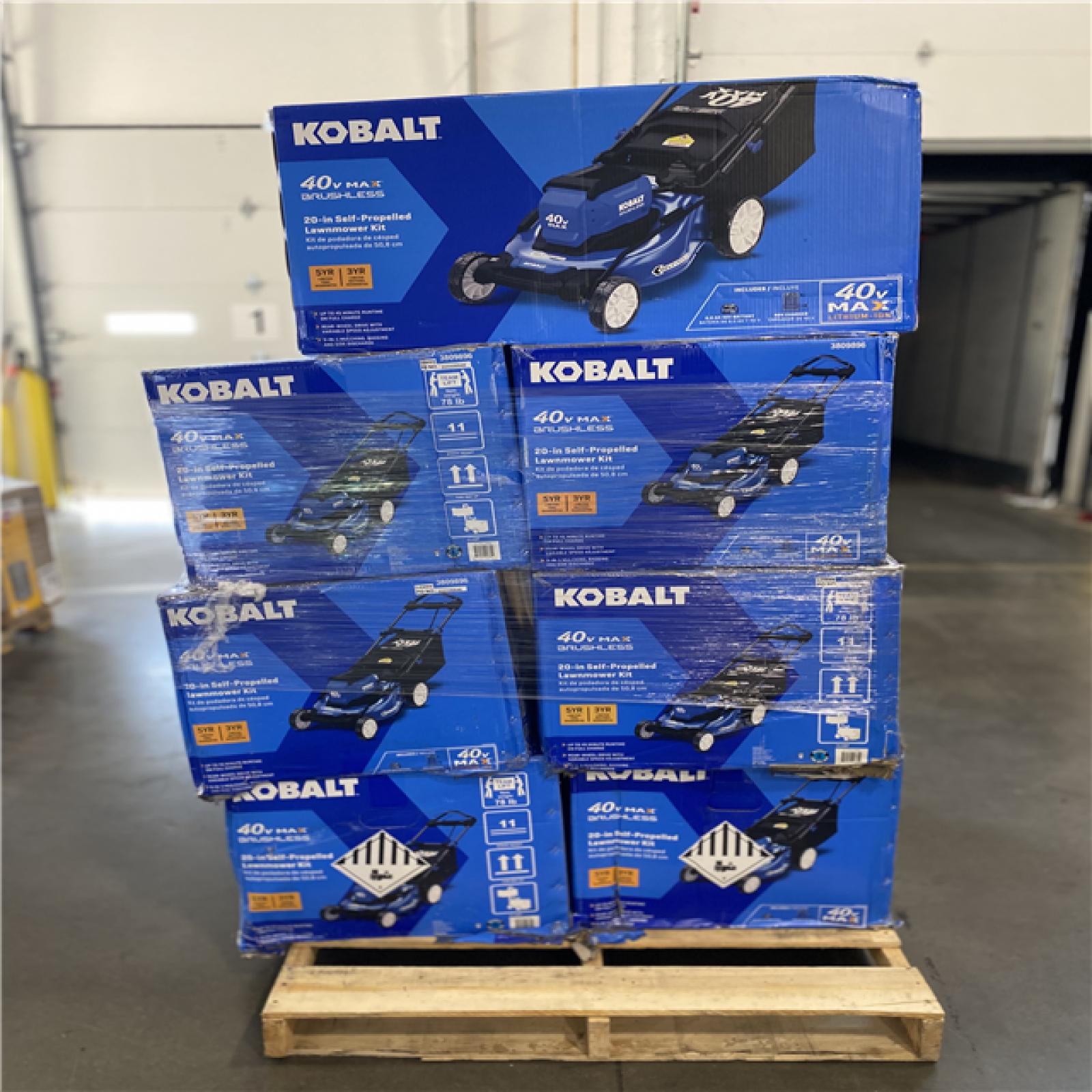 DALLAS LOCATION - Kobalt Gen4 40-volt 20-in Cordless Self-propelled Lawn Mower 6 Ah (1-Battery and Charger Included) PALLET -( 7 UNITS)