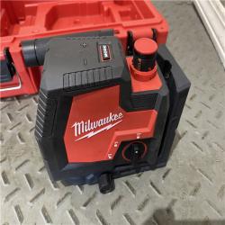 Houston location AS-IS Milwaukee 3521-21 4V Lithium-Ion Cordless USB Rechargeable Green Beam Cross Line Laser