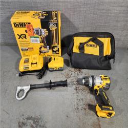 HOUSTON LOCATION - AS-IS DEWALT 20V XR Lithium-Ion Cordless Hammer Drill Kit with 8.0 Ah Battery, Charger and Kit Bag