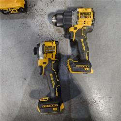 HOUSTON LOCATION - AS-IS DEWALT 20V MAX XR Hammer Drill and ATOMIC Impact Driver 2 Tool Cordless Combo Kit with (2) 4.0Ah Batteries, Charger, and Bag