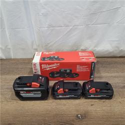 AS-IS Milwaukee M18 18-Volt Lithium-Ion High Output 12.0Ah Battery with Two 3.0Ah Batteries (3-Pack)