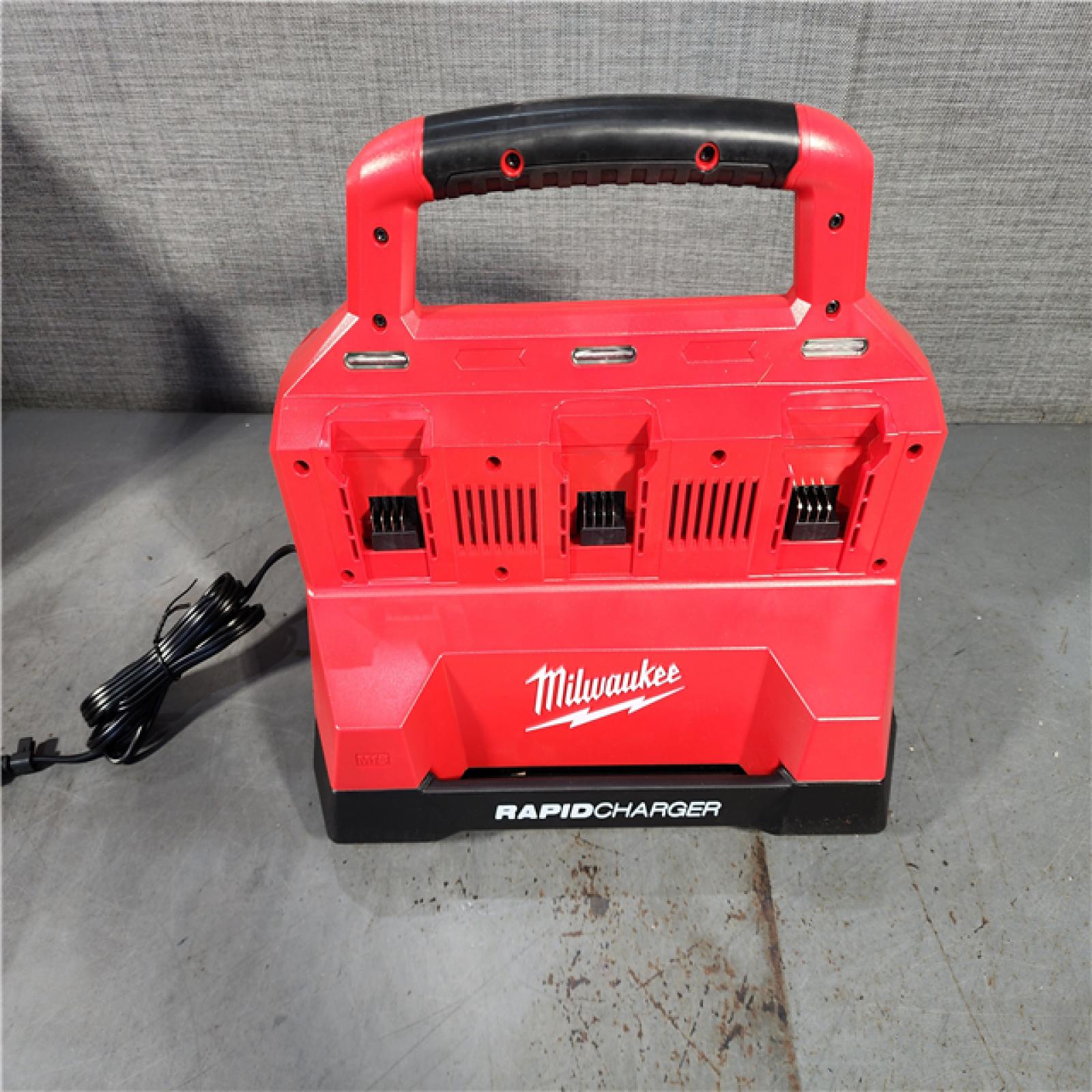 HOUSTON LOCATION - AS-IS (APPEARS LIKE NEW) M18 18-Volt Lithium-Ion Battery Pack (2) 5.0Ah and High Output Battery Pack (2) 6.0Ah with PACKOUT 6-Port Rapid Charger