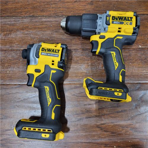 AS-IS DEWALT 20V MAX XR Hammer Drill and ATOMIC Impact Driver 2 Tool Cordless Combo Kit with (2) 4.0Ah Batteries, Charger, and Bag