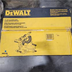 AS-IS DEWALT 15 Amp Corded 12 in. Double Bevel Sliding Compound Miter Saw with XPS Technology, Blade Wrench and Material Clamp