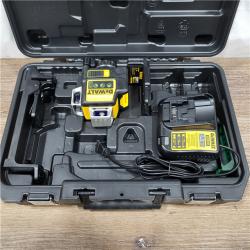 AS-IS 12V MAX Lithium-Ion 100 Ft. Green Self-Leveling 3-Beam 360 Degree Laser Level with 2.0Ah Battery, Charger and Case