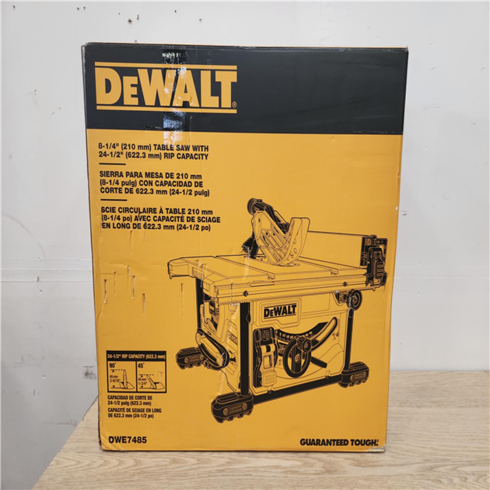 Phoenix Location DEWALT 15 Amp Corded 8-1/4 in. Compact Portable Jobsite Tablesaw (Stand Not Included) DWE7485