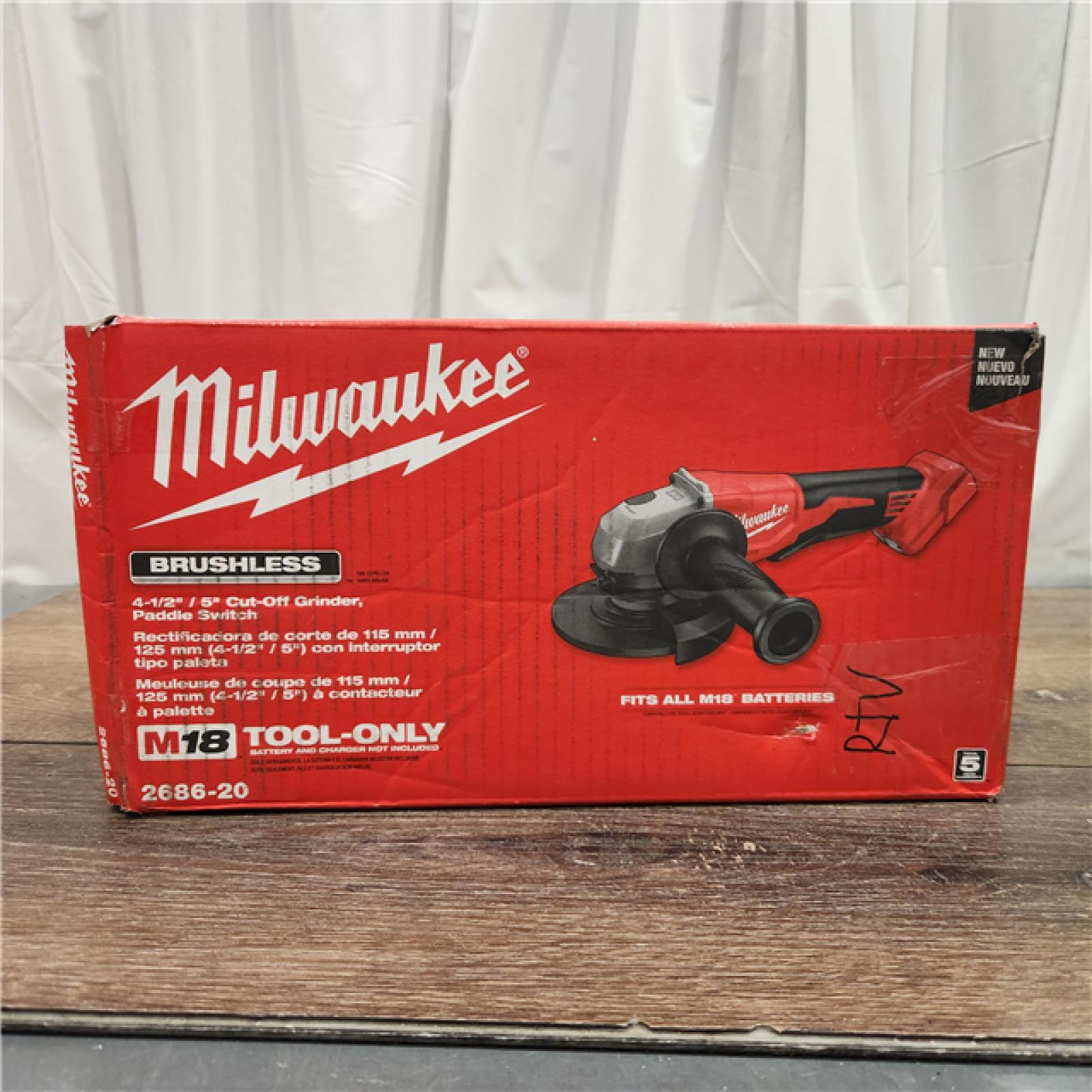 AS-IS Milwaukee 2686-20 18V Cordless 4.5 /5  Grinder W/ Paddle Switch (Tool Only)