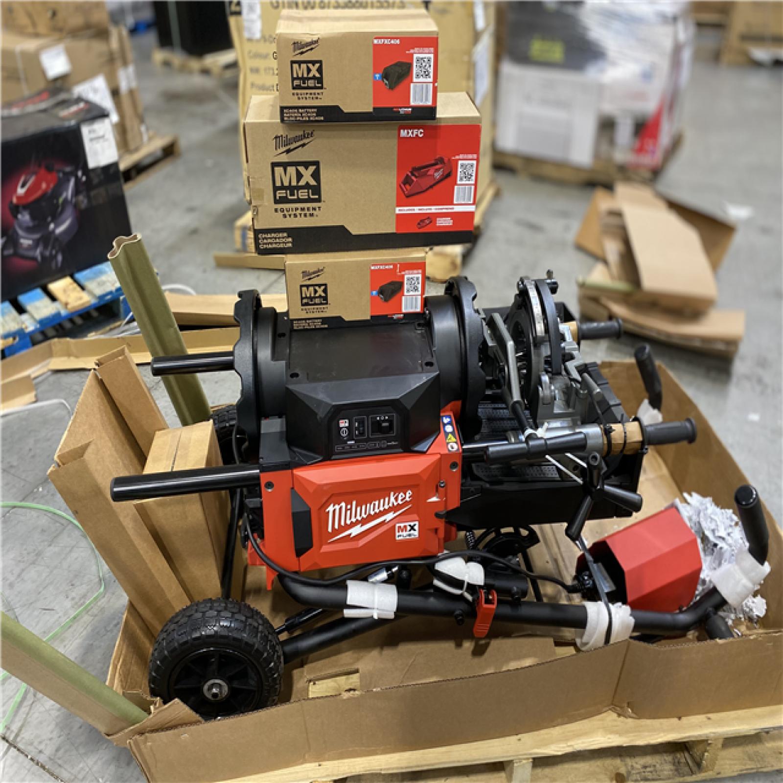 DALLAS LOCATION- LIKE NEW! Milwaukee MX FUEL Lithium-Ion Cordless 1/2 in. to 2in. Pipe Threading Machine w/(2) Batteries and Charger