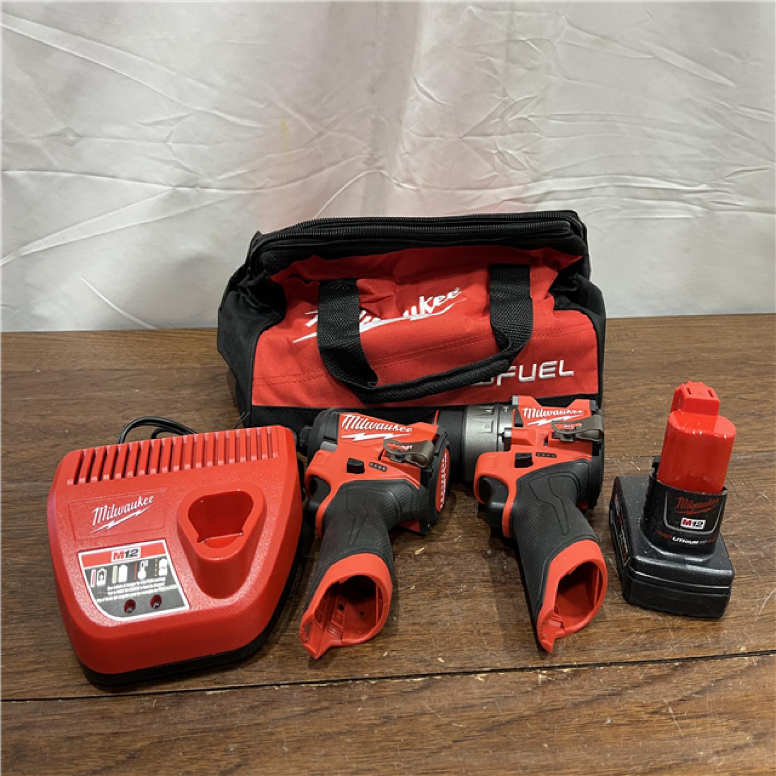 AS-ISMilwaukee 3497-22 12V Brushless Hammer Drill and Impact Driver Combo Kit