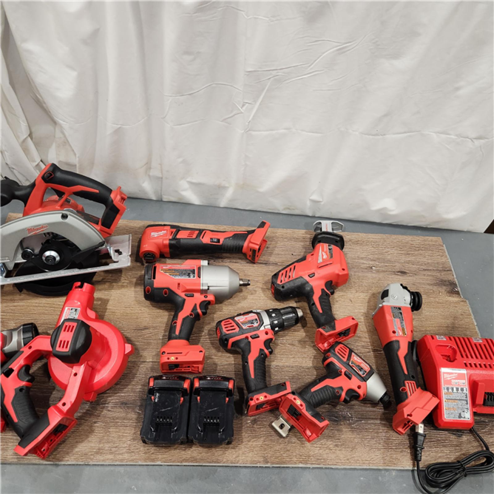 AS-IS M18 18-Volt Lithium-Ion Cordless Combo Kit 9-Tool with 2-Batteries, Charger and Tool Bag