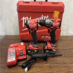 AS-IS Milwaukee M18 FUEL 18V Lithium-Ion Brushless Cordless Hammer Drill and Impact Driver Combo Kit (2-Tool) with 2 Batteries