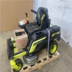 Houston Location AS IS - Ryobi 80v 30in, Cutting Width Riding Mower