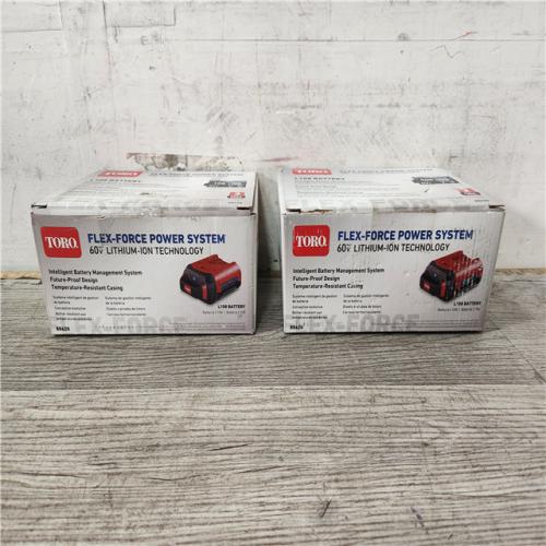 Phoenix Location NEW Toro 60V MAX* Flex-Force 2.5Ah Lithium-Ion Battery (2 Pack)