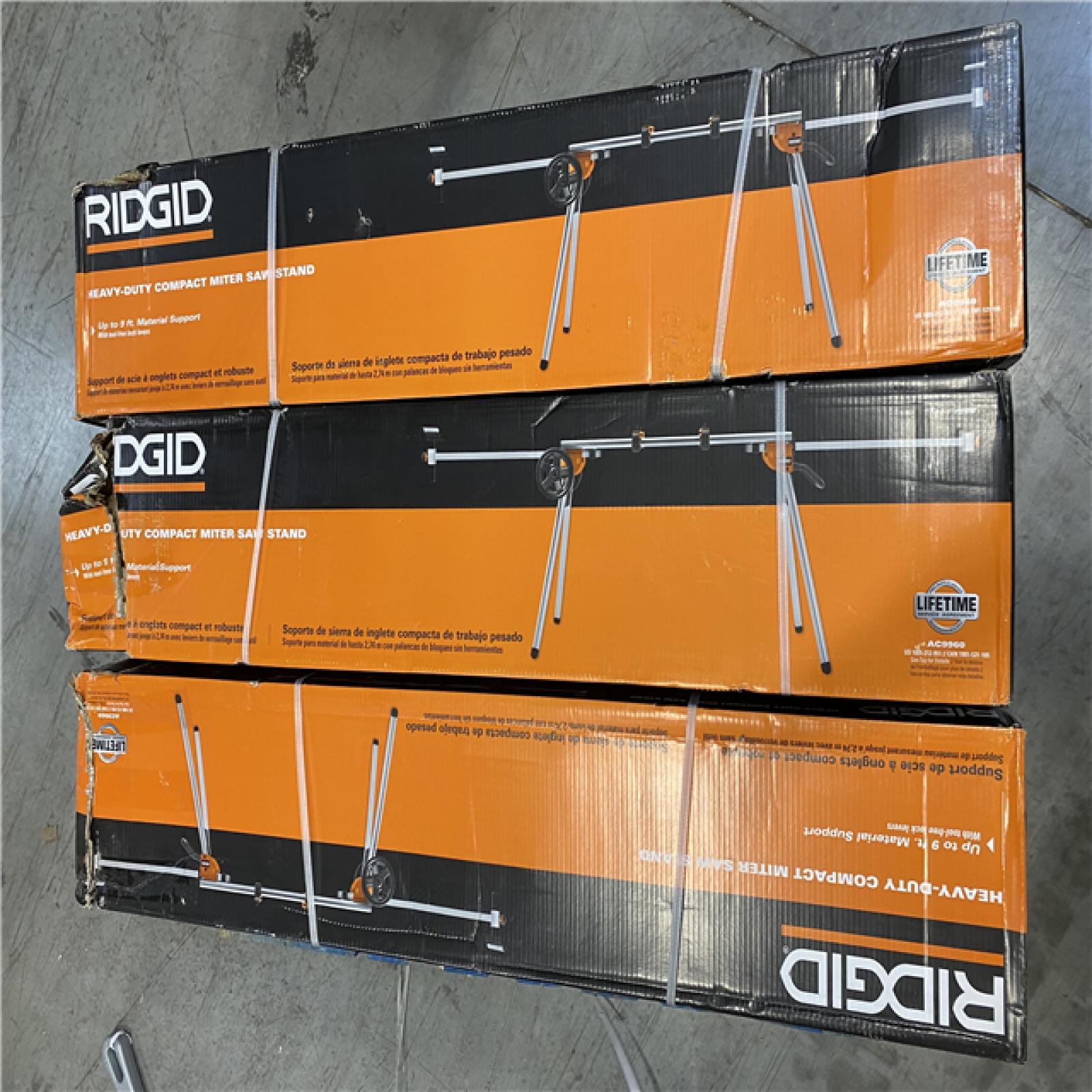 DALLAS LOCATION -RIDGID Professional Compact Miter Saw Stand PALLET - (3 UNITS)