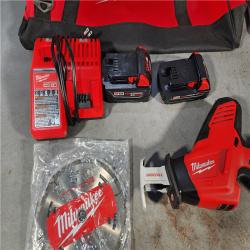 HOUSTON LOCATION - AS-IS Milwaukee M18 18-Volt Lithium-Ion Brushless Cordless Combo Kit (4-Tool) with 2-Batteries, 1-Charger and Tool Bag