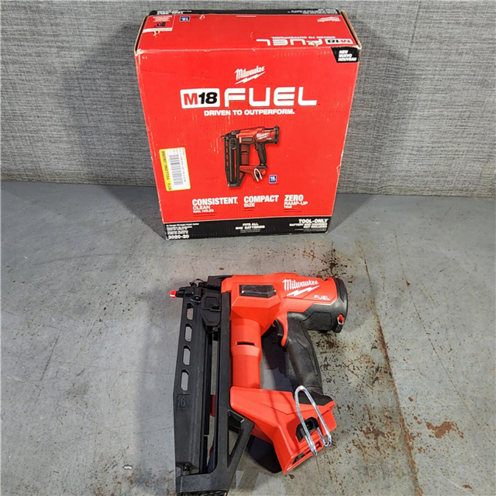 HOUSTON LOCATION - AS-IS (APPEARS LIKE NEW) Milwaukee Tool Cordless Finish Nail Gun 18 V 3020-20 (TOOL ONLY)