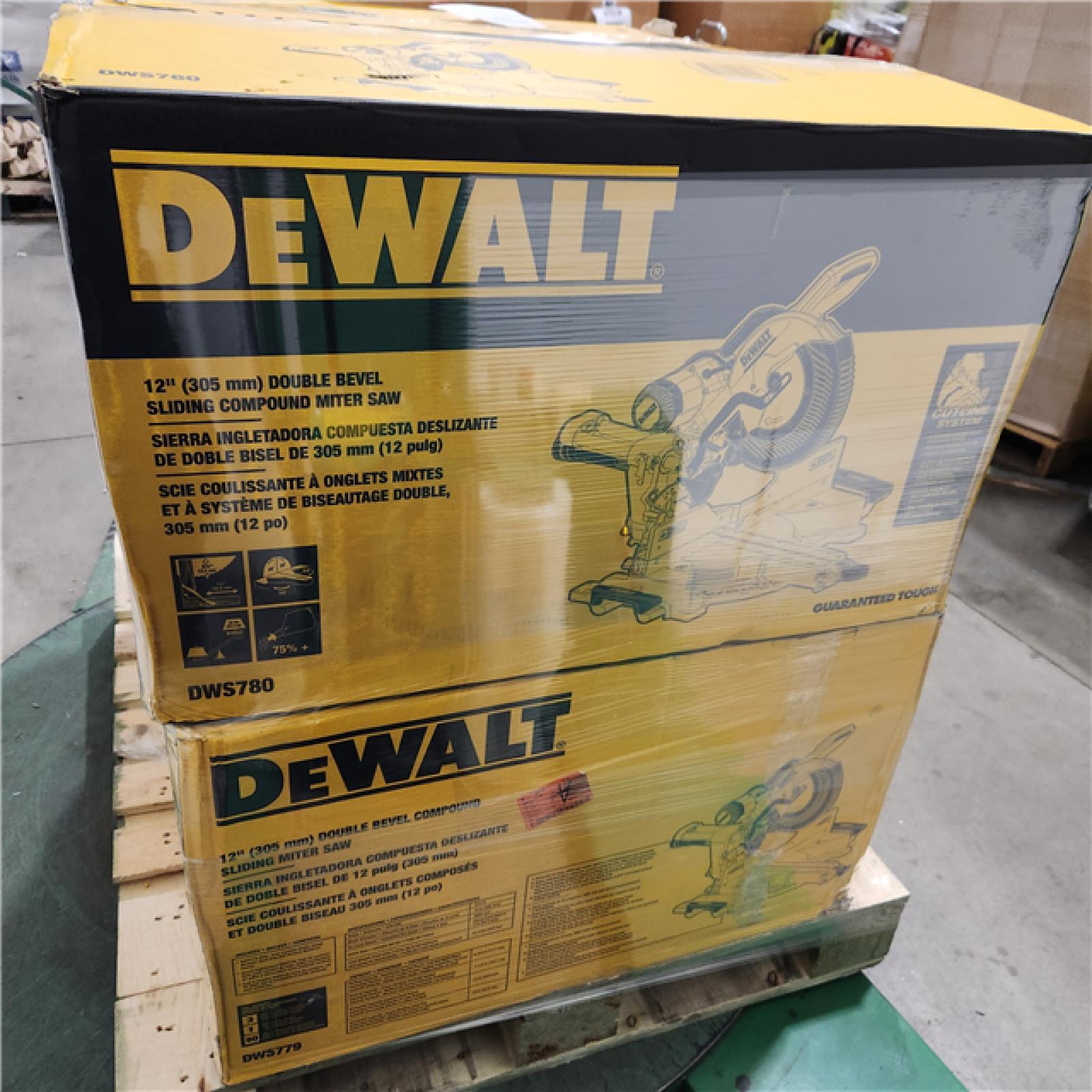 Dallas Location - As-Is DEWALT 12 in. Double-Bevel Sliding Compound Miter Saw (Lot Of 4)