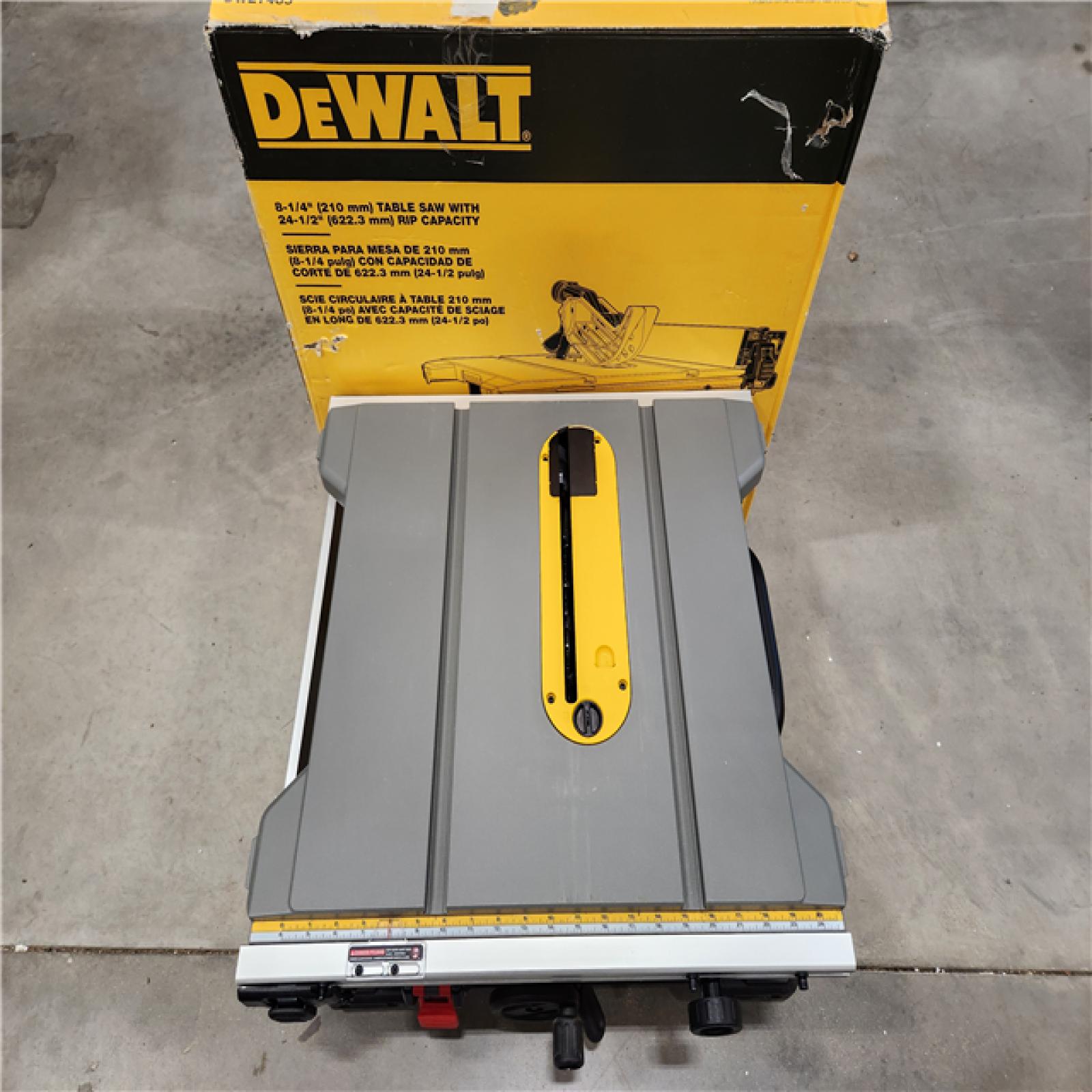 As Is Dewalt 15 Amp Corded 8 14 In Compact Portable Jobsite Table Saw 0583