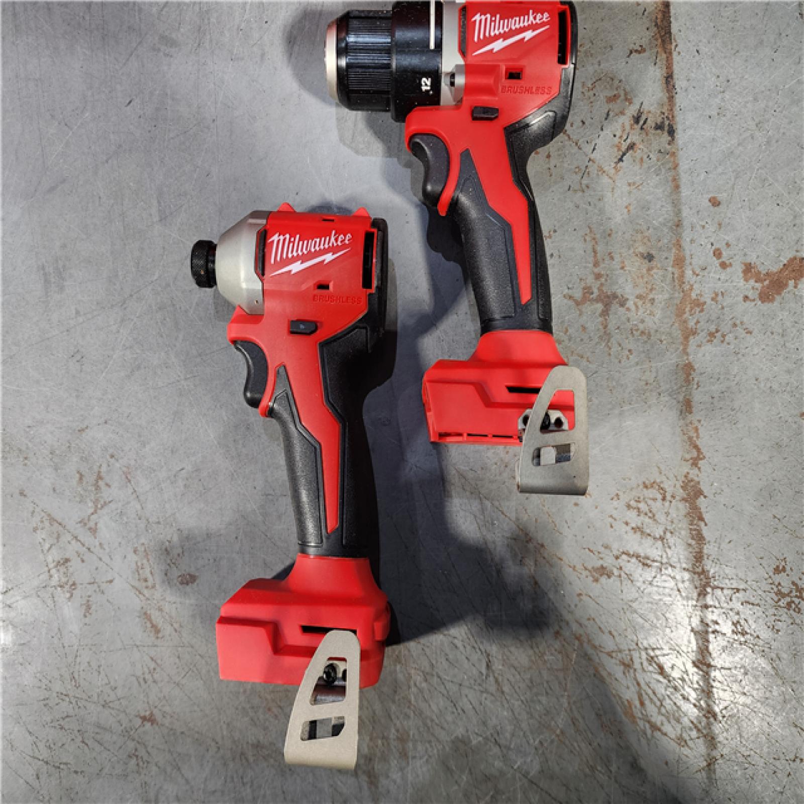 HOUSTON LOCATION - AS-IS M18 18V Lithium-Ion Brushless Cordless Compact Drill/Impact Combo Kit (2-Tool) W/(2) 2.0 Ah Batteries, Charger & Bag