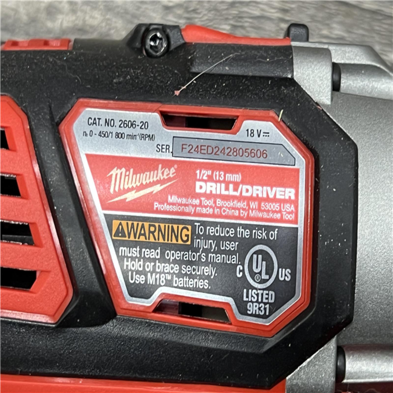 AS-IS Milwaukee M18 18-Volt Lithium-Ion Cordless Combo Tool Kit (5-Tool) with (1) 3.0Ah and (1) 1.5Ah Battery, (1) Charger, (1) Tool Bag