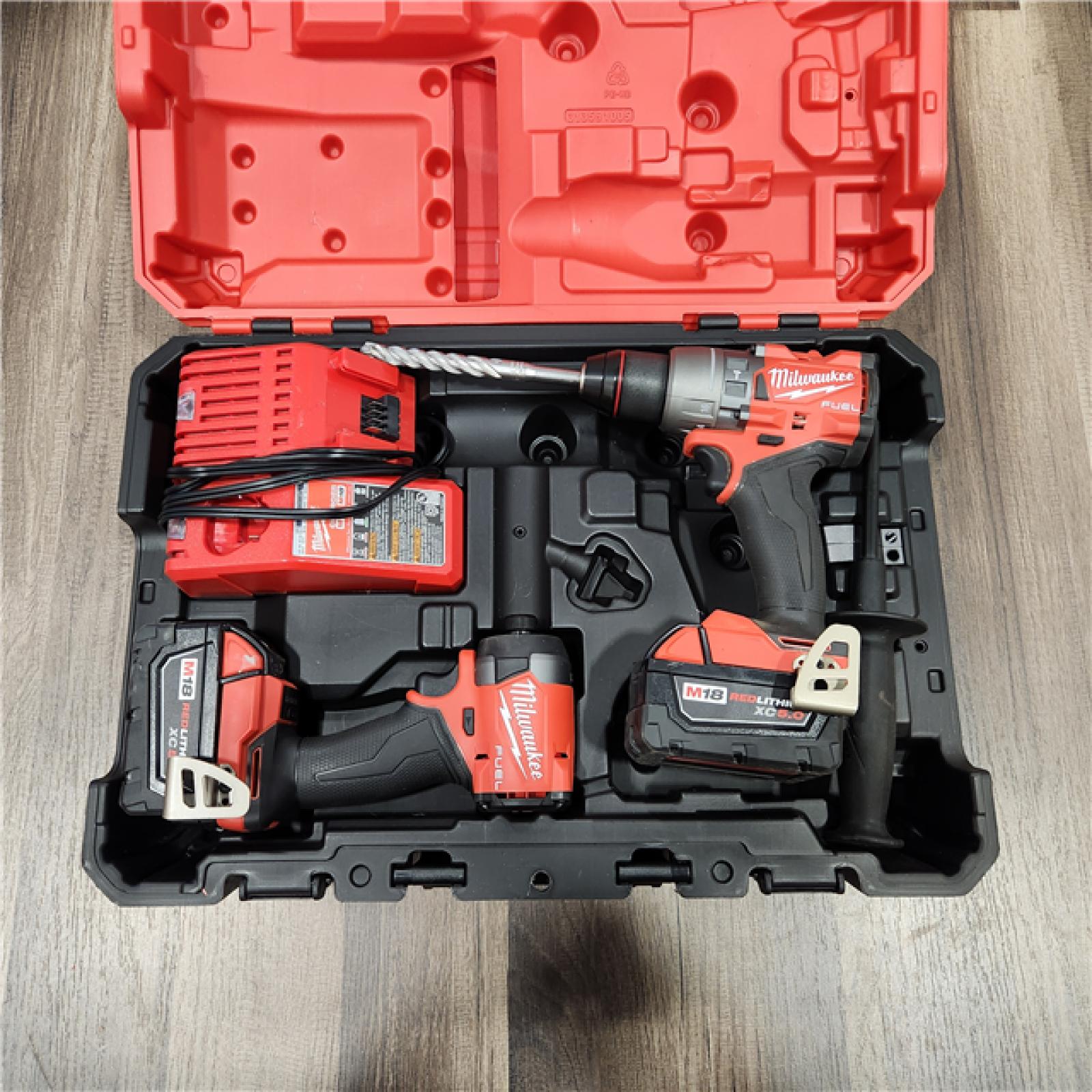 AS IS M18 FUEL 18V Lithium-Ion Brushless Cordless Hammer Drill and Impact Driver Combo Kit (2-Tool) with 2 Batteries