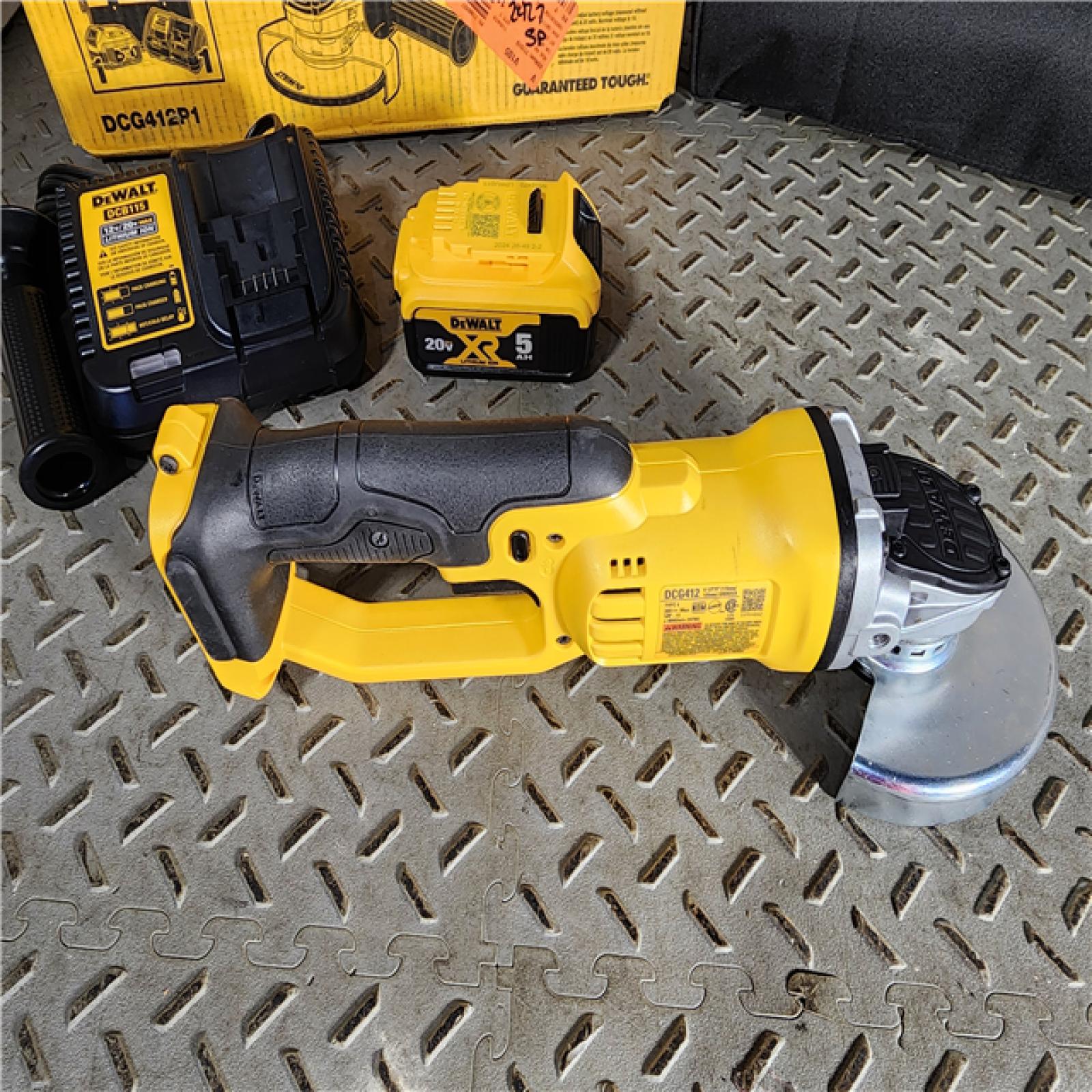 HOUSTON LOCATION - AS-IS 20V MAX Cordless 4.5 in. - 5 in. Grinder, (1) 20V 5.0Ah Battery, and Charger