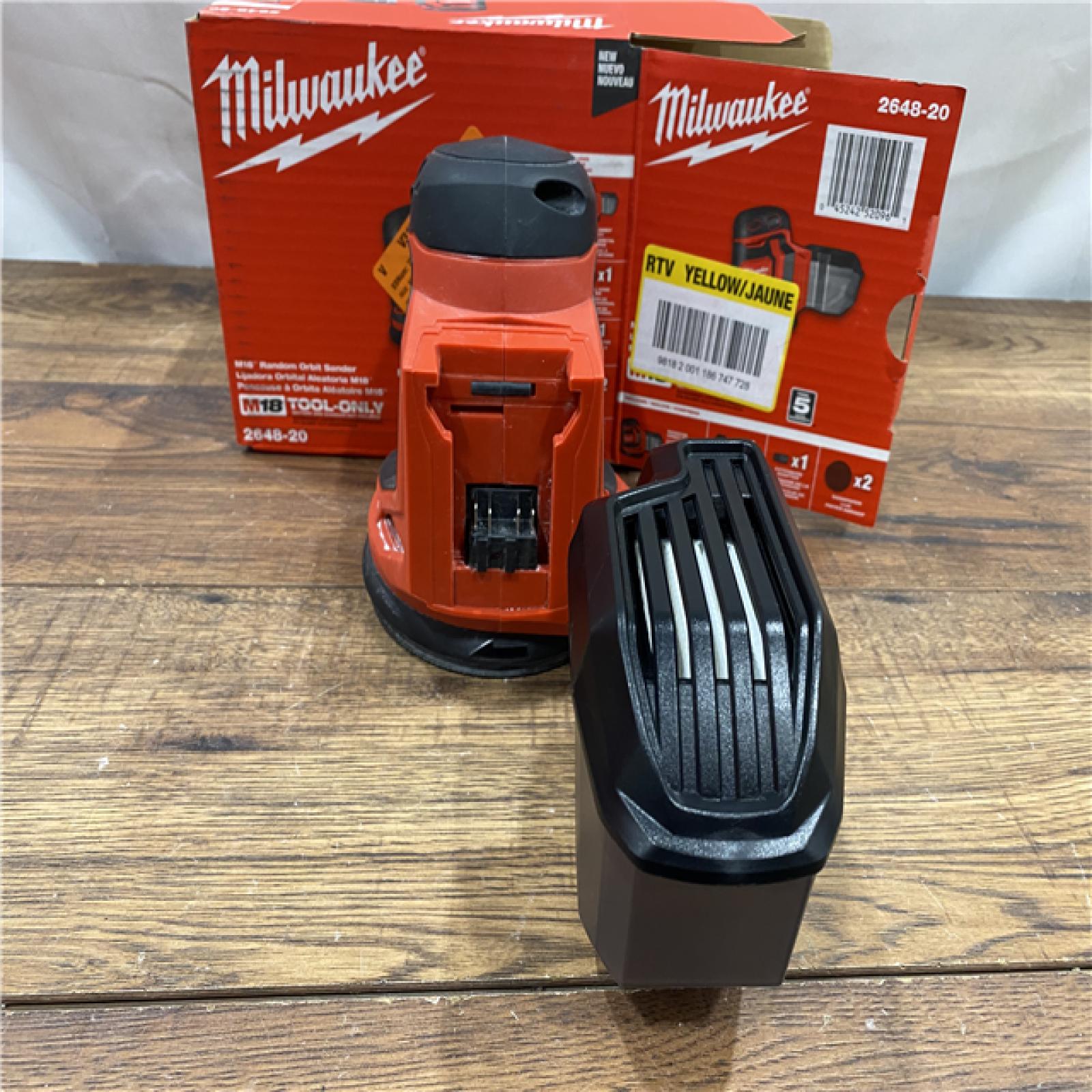 AS IS Milwaukee 2648-20 - M18 5  7000-12000 Opm Cordless Variable Speed Random Orbital Sander