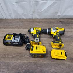 AS-IS DEWALT 20V MAX Cordless Brushless Hammer Drill/Driver 2 Tool Combo Kit with FLEXVOLT ADVANTAGE