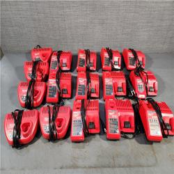 HOUSTON LOCATION - AS-IS MILWAUKEE BATTERY CHARGER PACK QTY - 16