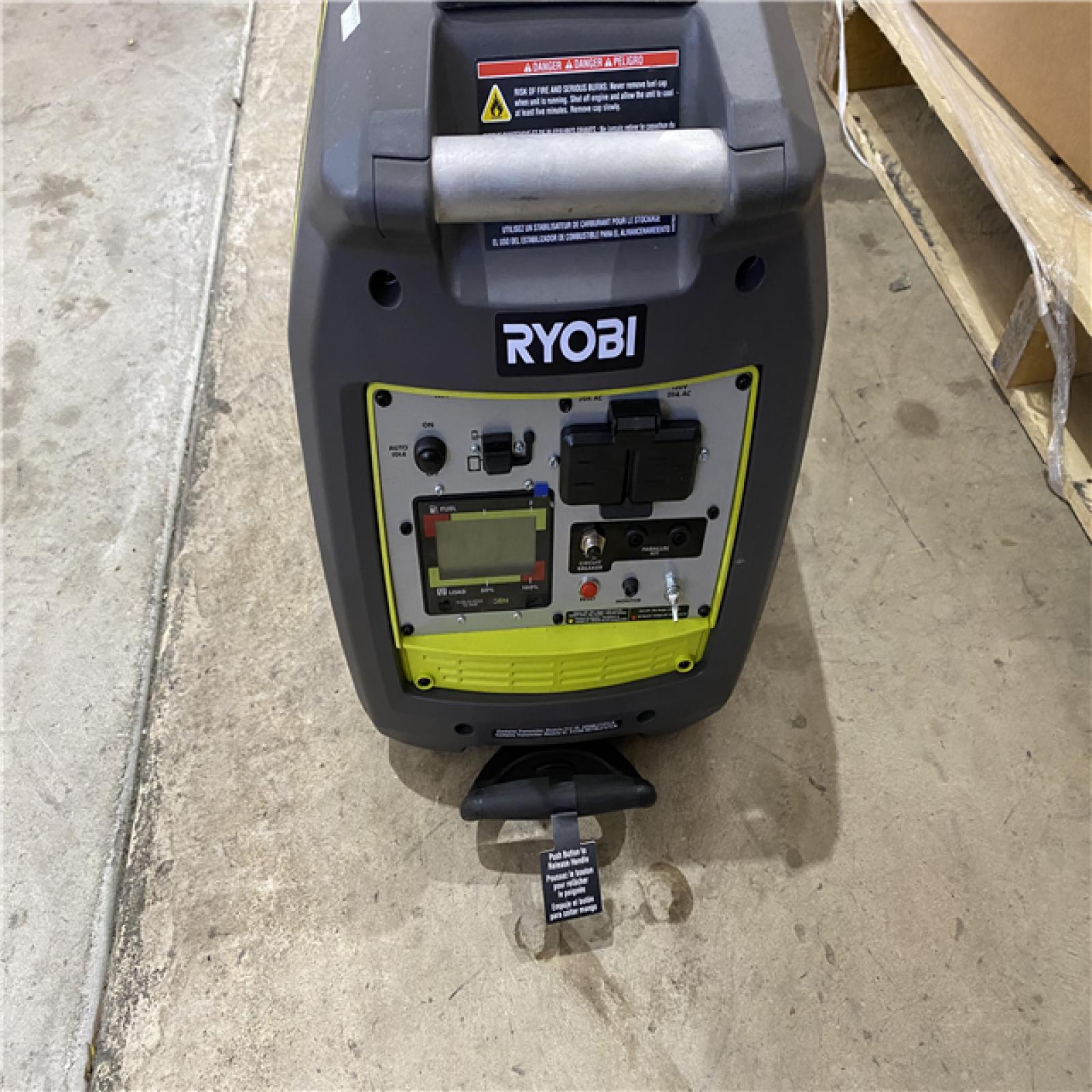 Houston location AS-IS RYOBI 2,300-Watt Recoil Start Bluetooth Super Quiet Gasoline Powered Digital Inverter Generator with CO Shutdown Sensor